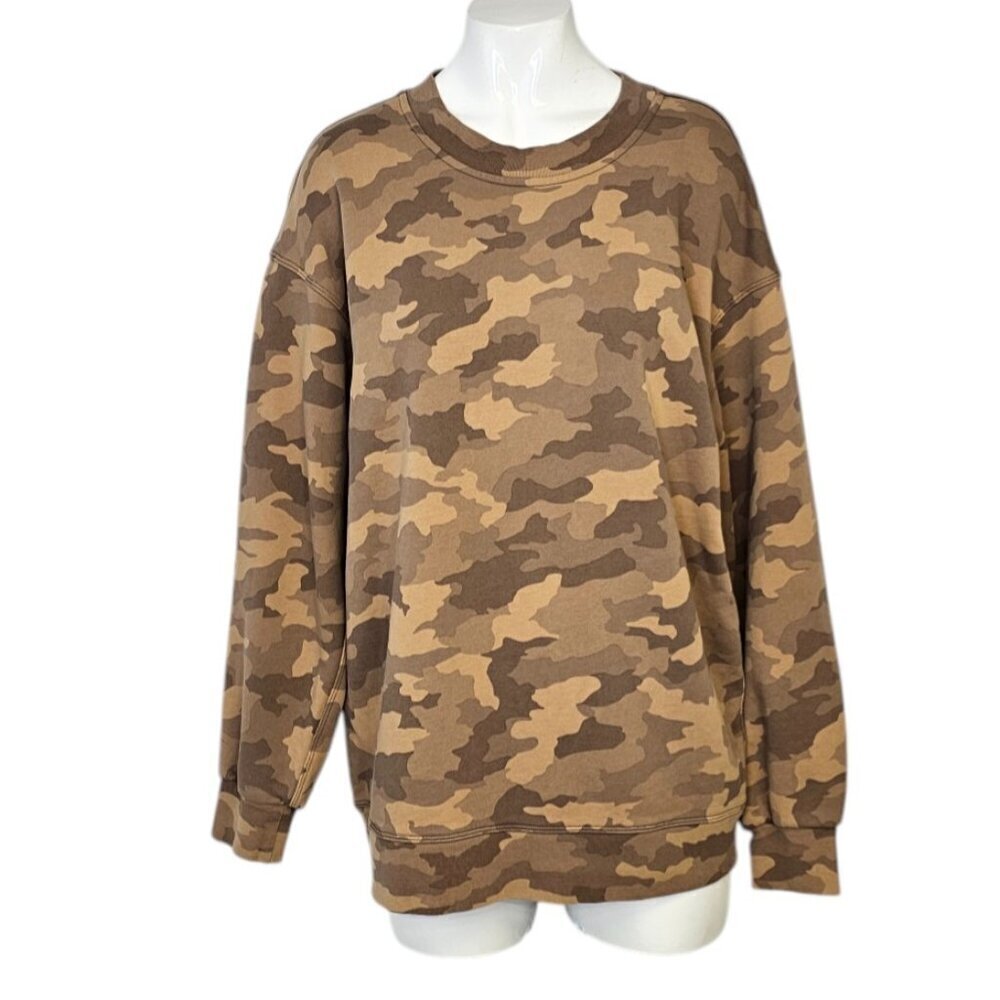 Lululemon Womens Perfectly Oversized Crew Sweater, Pullover, Heritage 365 Camo